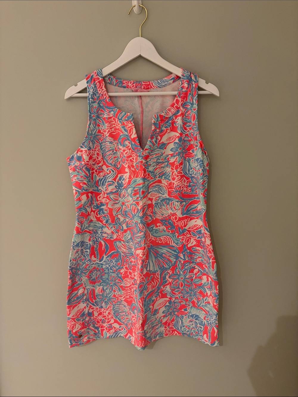 Lilly Pulitzer Coral & Aqua Floral Top